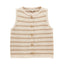 Joules Womens Holly Button Tank Tank Top - Cream Stripe