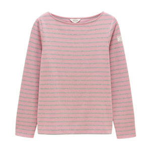 Joules Womens Harbour T-Shirt - Pink/Grey Marl