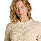 Joules Womens Classic Cable Jumper - Oatmeal