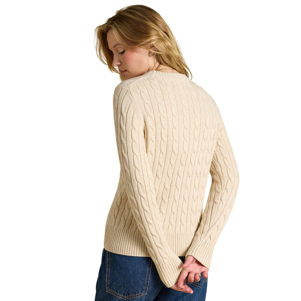 Joules Womens Classic Cable Jumper - Oatmeal