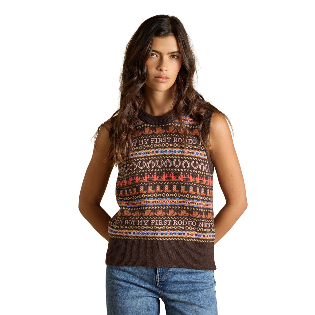 Joules Womens Rodeo Tank Top - Chocolate Brown