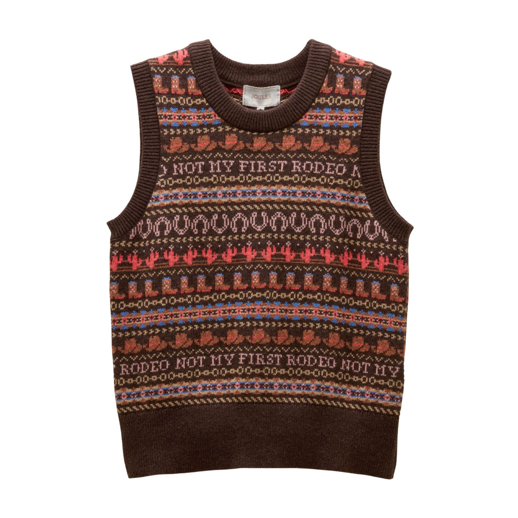 Joules Womens Rodeo Tank Top - Chocolate Brown