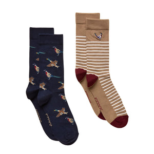 Joules Mens Kingsbury Two Pack - Tan/Navy