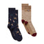 Joules Mens Kingsbury Two Pack - Tan/Navy