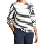 Joules Womens Harbour T-Shirt - Cream/Navy