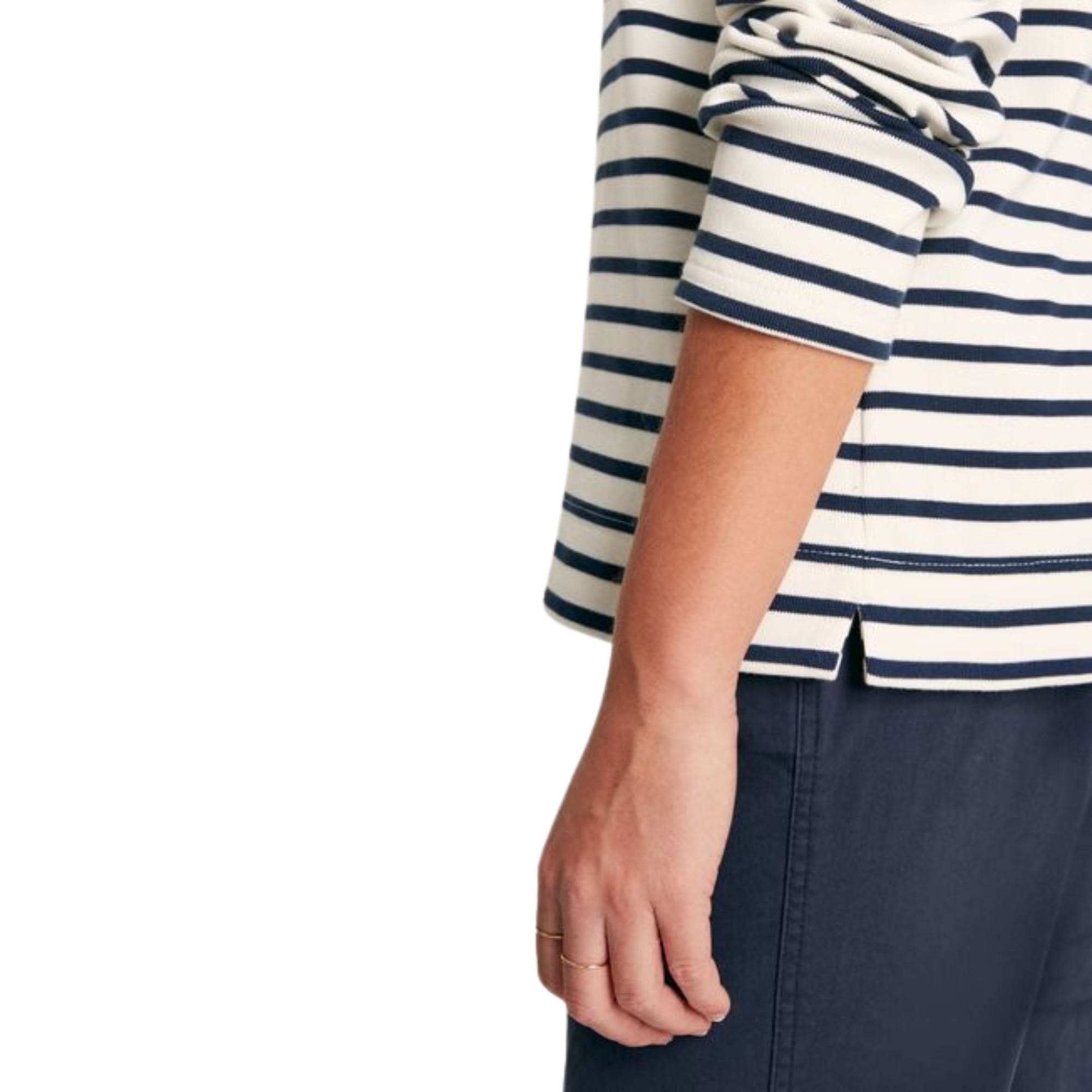 Joules Womens Harbour T-Shirt - Cream/Navy