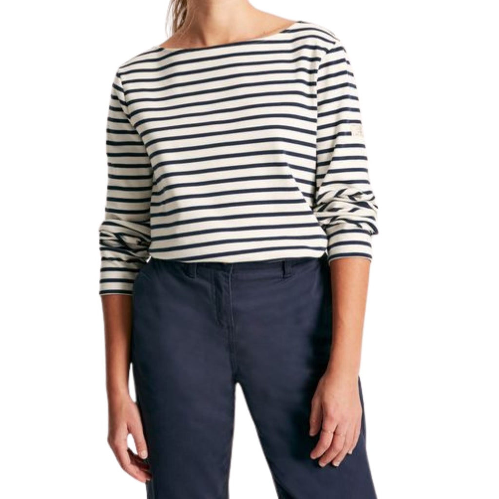 Joules Womens Harbour T-Shirt - Cream/Navy