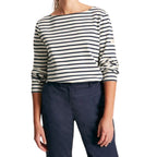 Joules Womens Harbour T-Shirt - Cream/Navy