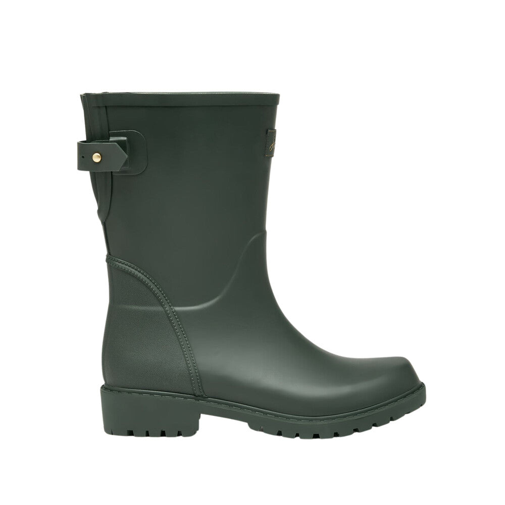 Joules Womens Wistow Green Adjustable Mid Calf Wellies - Green