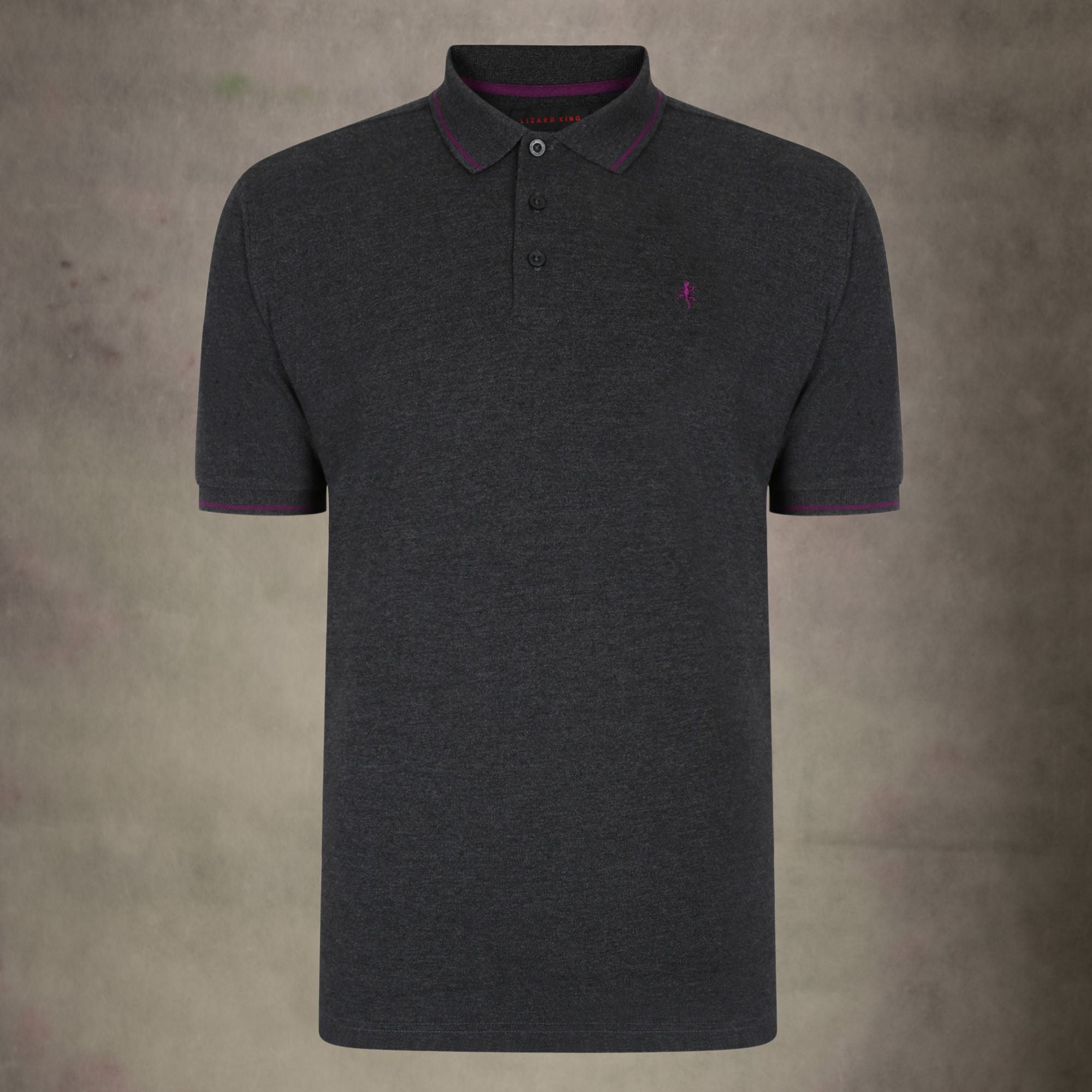 Lizard King Signature Polo Shirt - Charcoal