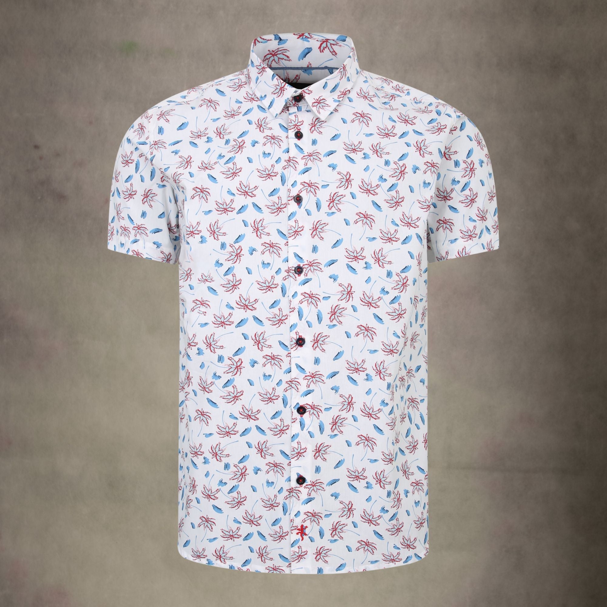 Lizard King Palm Tree Print Short Sleeve Shirt