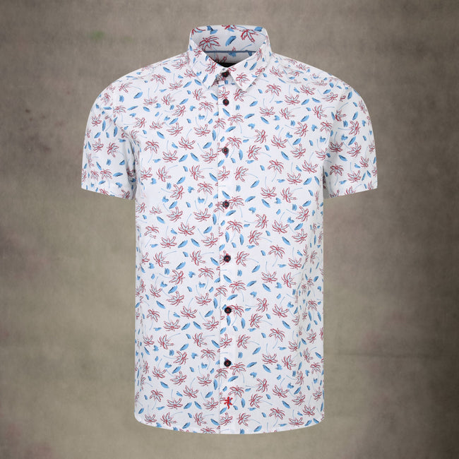 Lizard King Palm Tree Print Short Sleeve Shirt Hover Image
