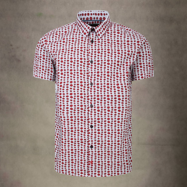 Lizard King Blood Orange Print Short Sleeve Shirt Hover Image