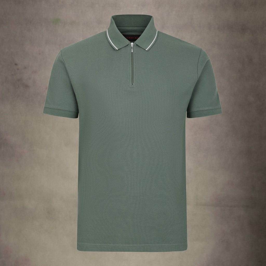 Lizard King Jumbo Pique Zipper Polo Shirt