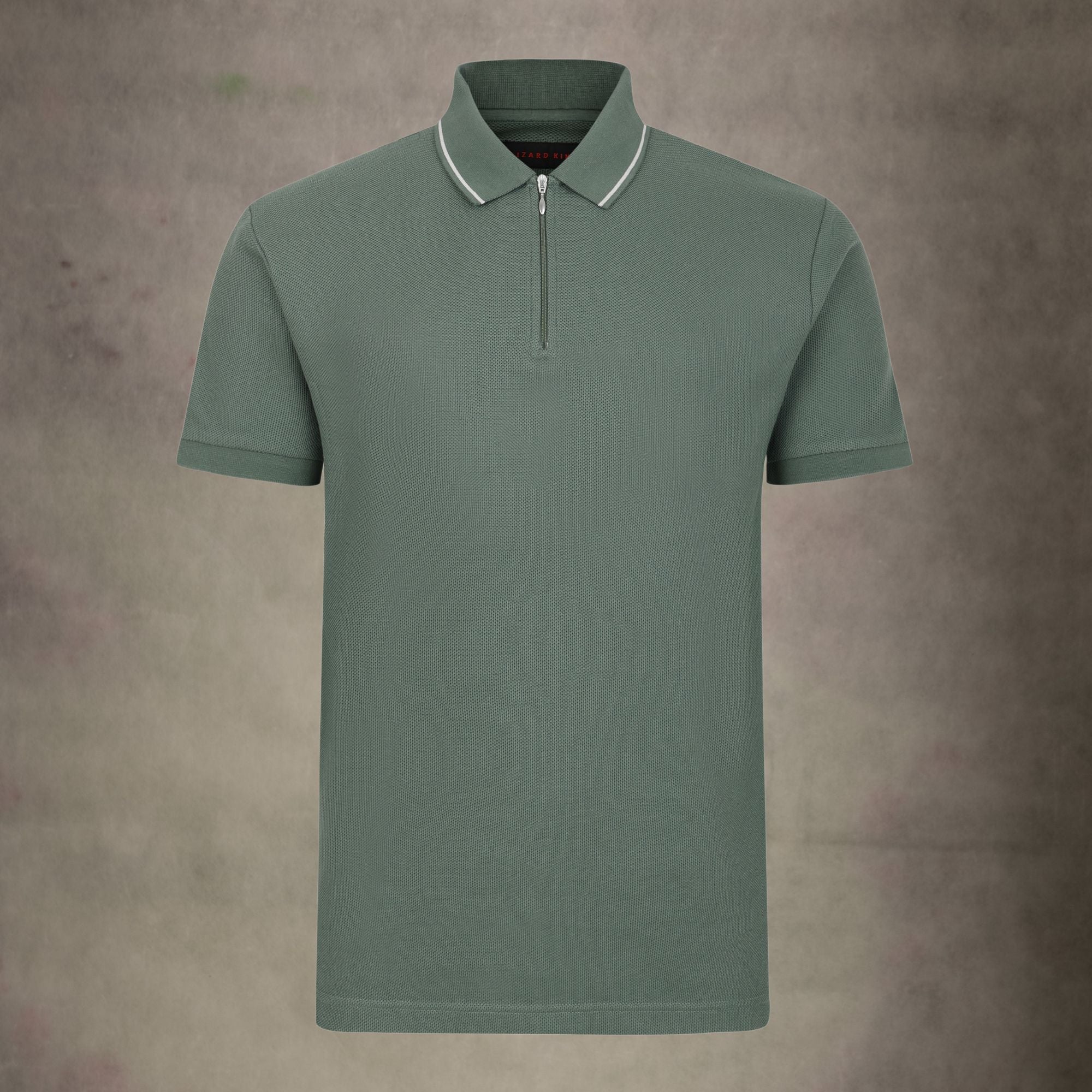 Lizard King Jumbo Pique Zipper Polo Shirt