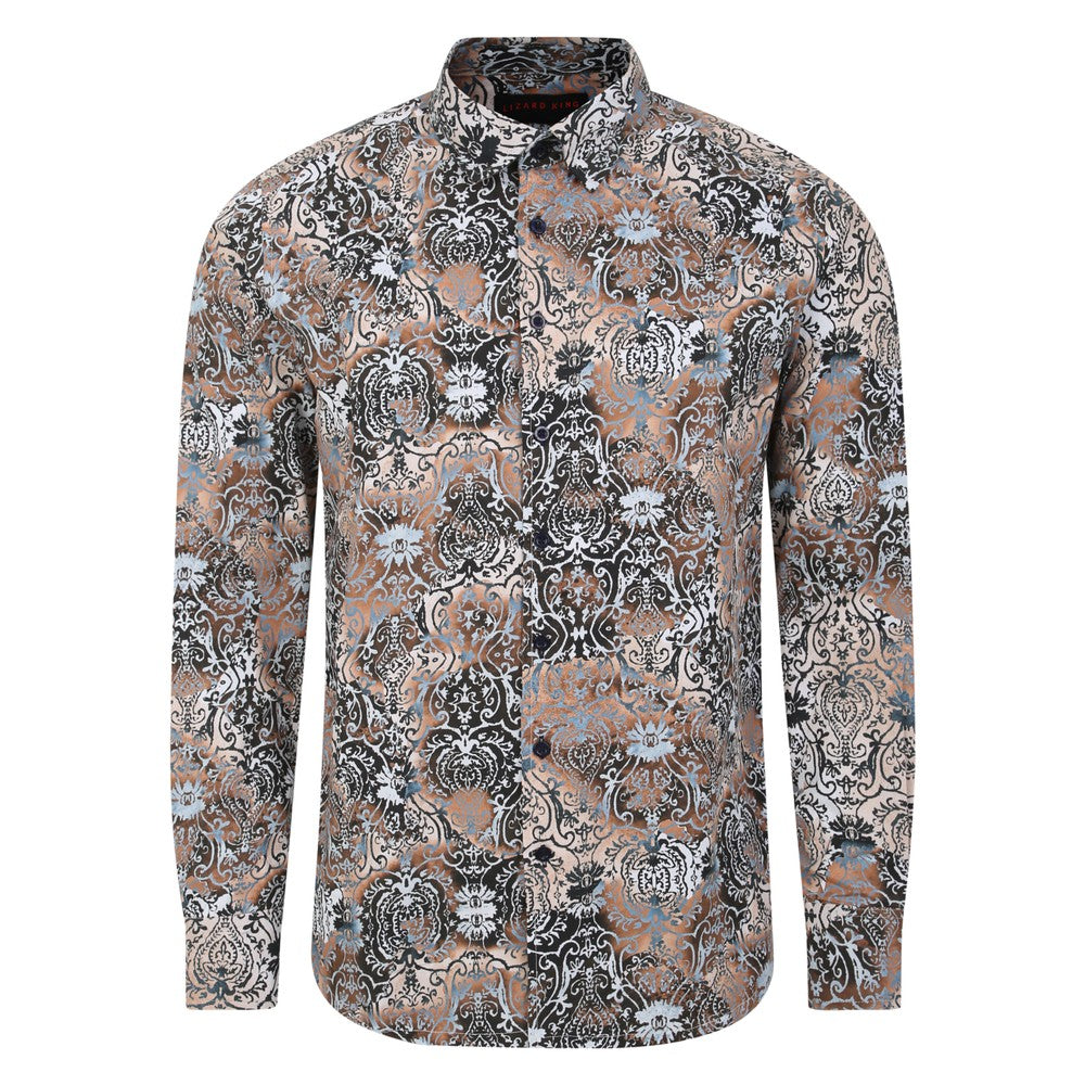 Lizard King Etched Print Long Sleeve Shirt