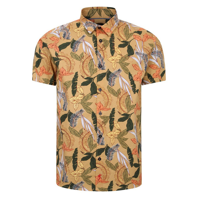 Lizard King Leaf Print Short Sleeve Shirt Hover Image