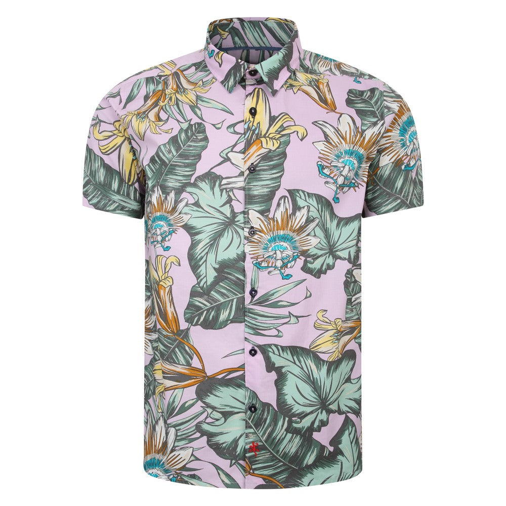 Lizard King Passionflower Print Short Sleeve Shirt