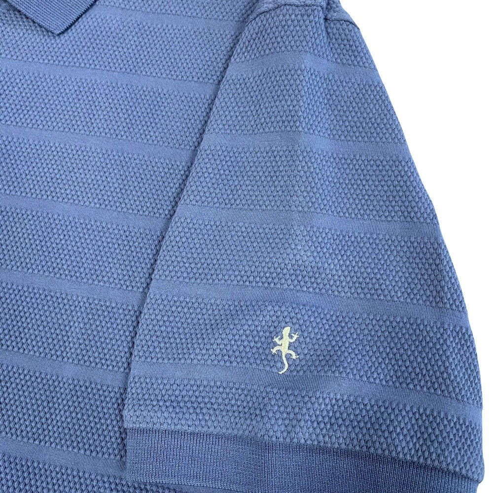 Lizard King Bubble Stripe Polo Shirt - Denim