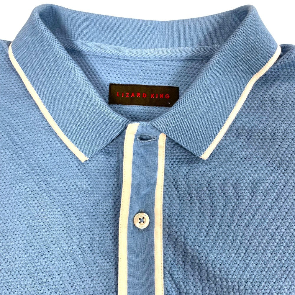 Lizard King Bubble Polo Shirt - Sky