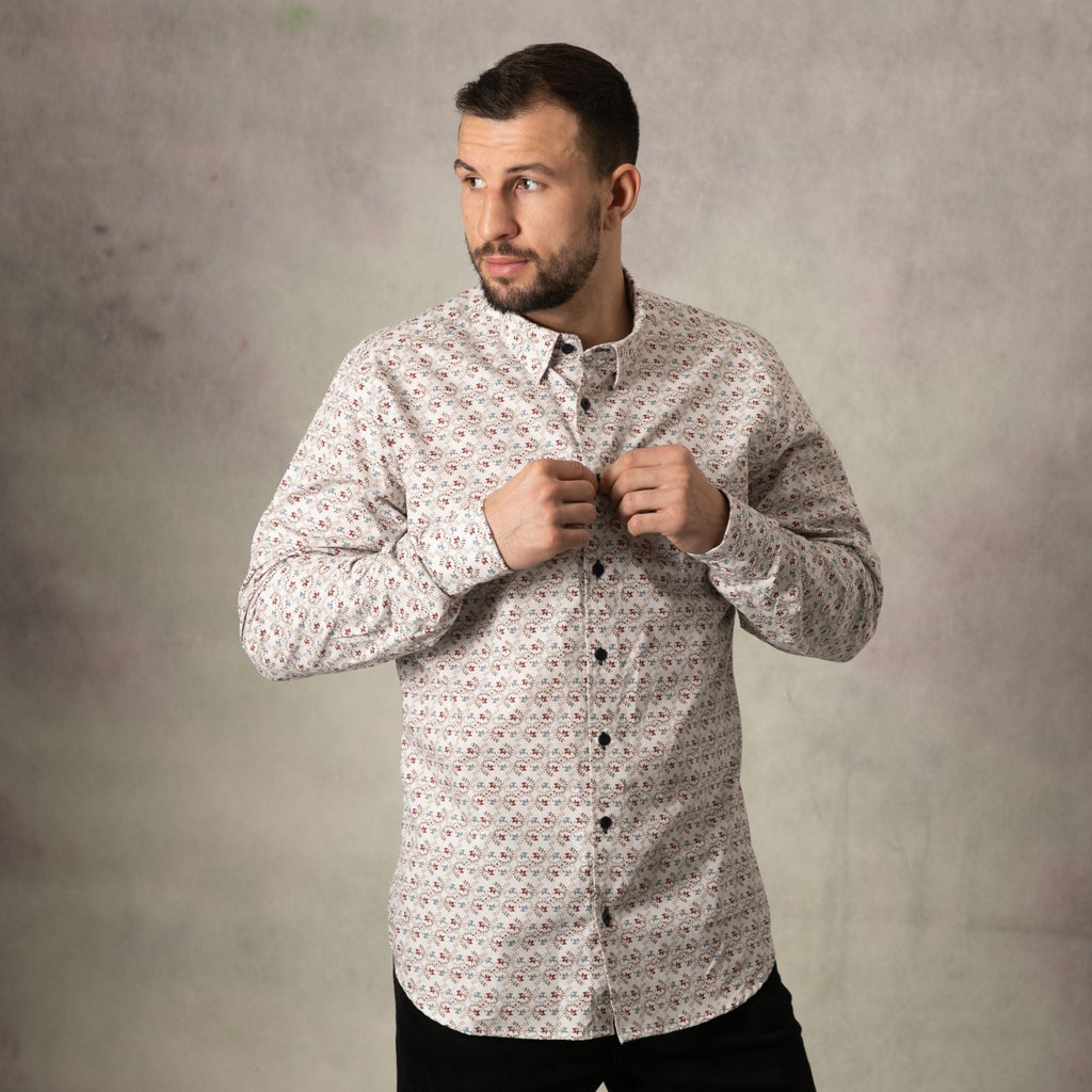 Lizard King Fleur Print Long Sleeve Shirt