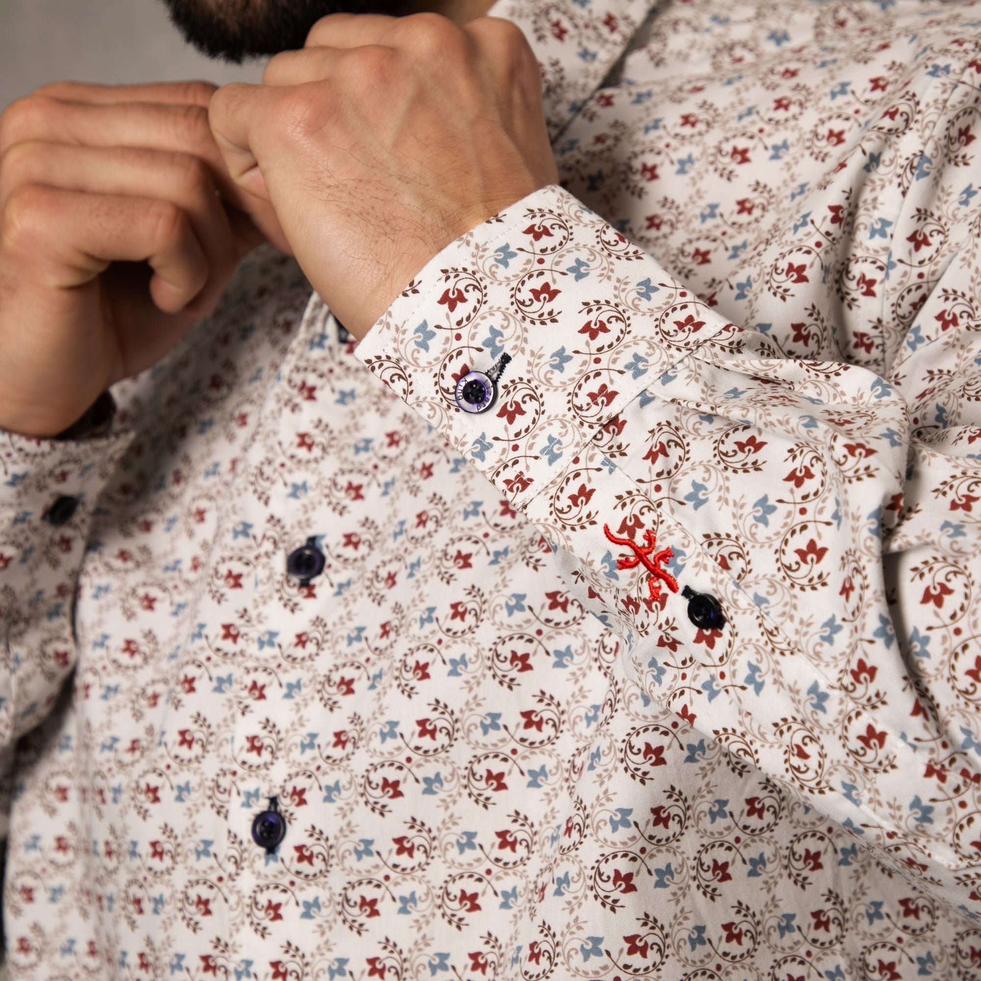 Lizard King Fleur Print Long Sleeve Shirt