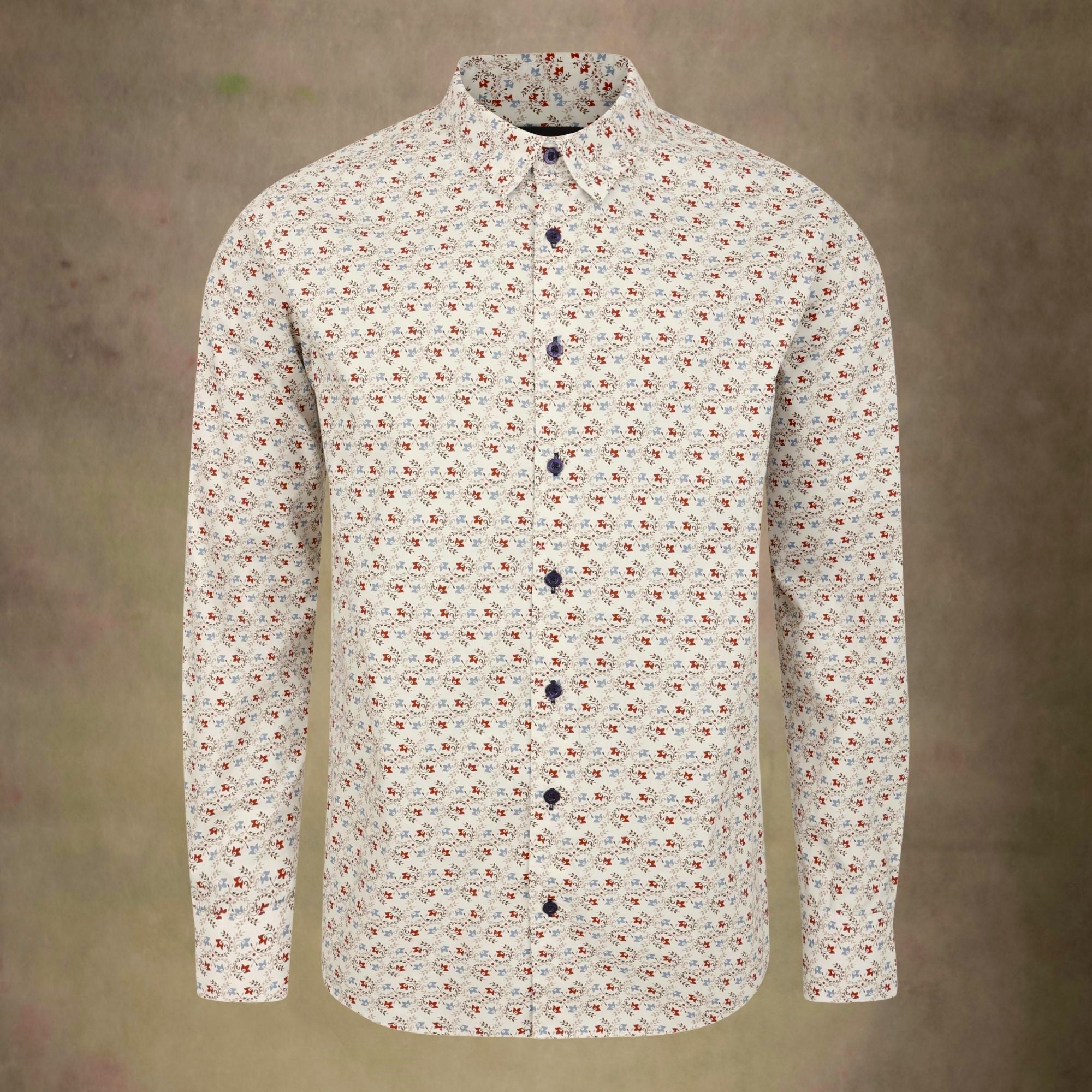 Lizard King Fleur Print Long Sleeve Shirt