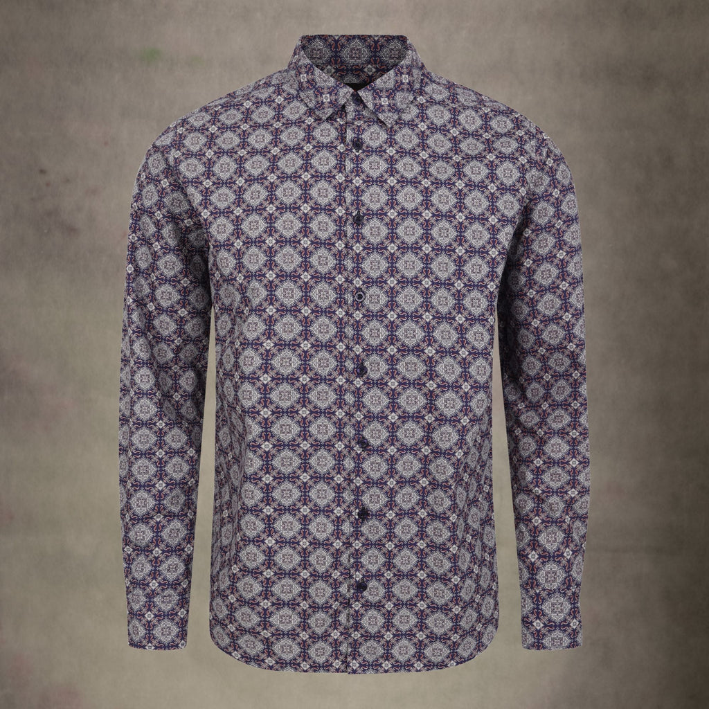 Lizard King Tile Print Long Sleeve Shirt