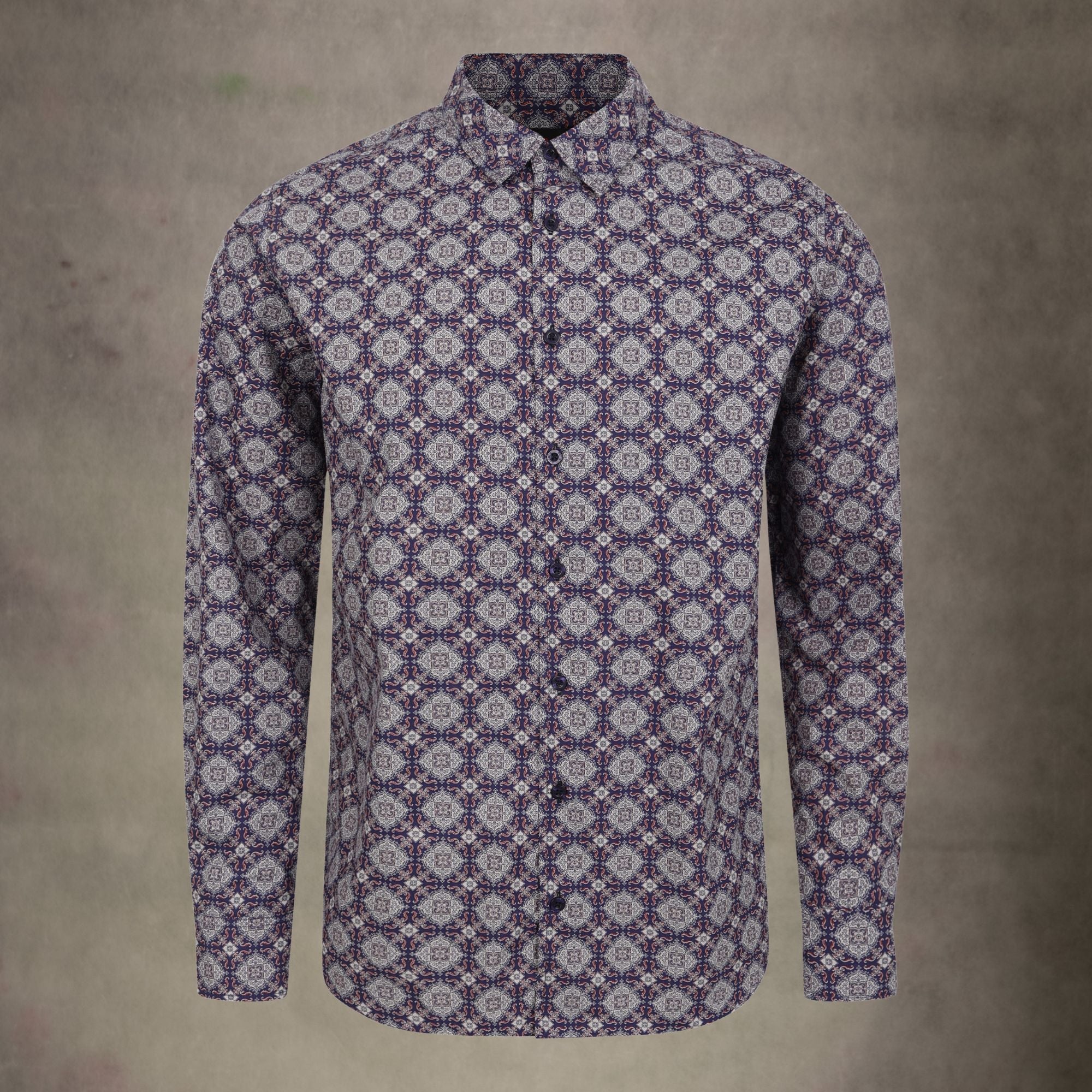 Lizard King Tile Print Long Sleeve Shirt