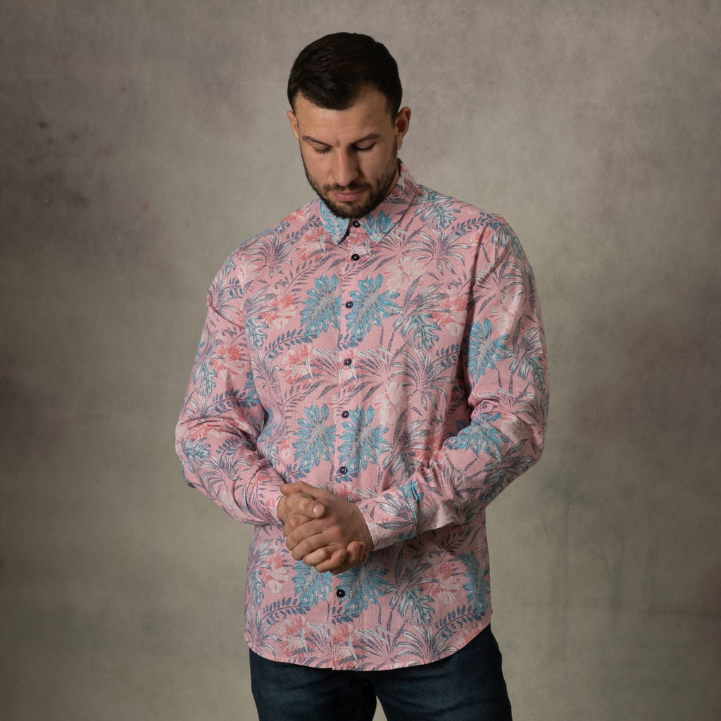 Lizard King Fern Print Long Sleeve Shirt