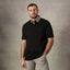 Lizard King Black Printed Collar Polo Shirt
