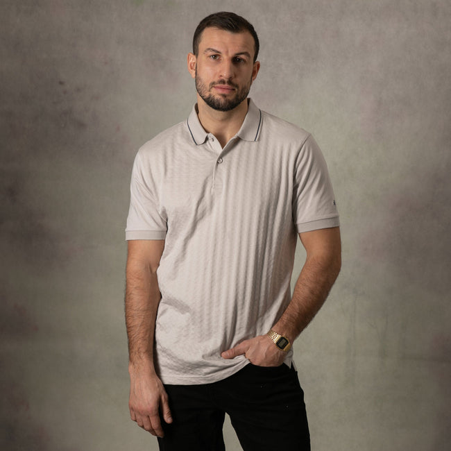 Lizard King Silver Zig Zag Button Polo Shirt Hover Image