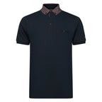 Lizard King Navy Printed Collar Polo Shirt