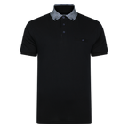 Lizard King Black Printed Collar Polo Shirt