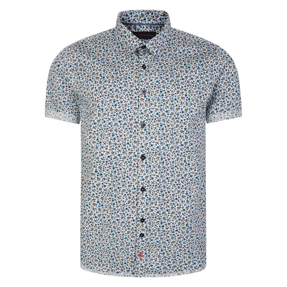Lizard King Flower Print Short Sleeve Shirt
