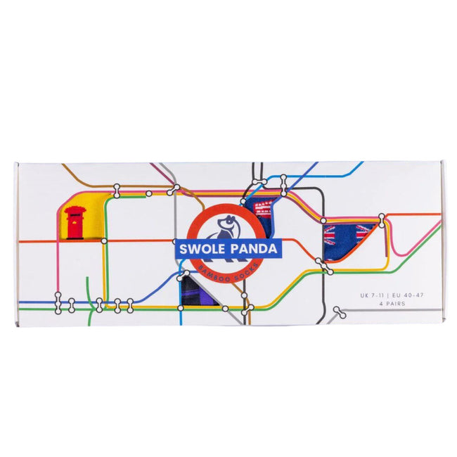 Swole Panda London Sock Box - 4 pack Hover Image