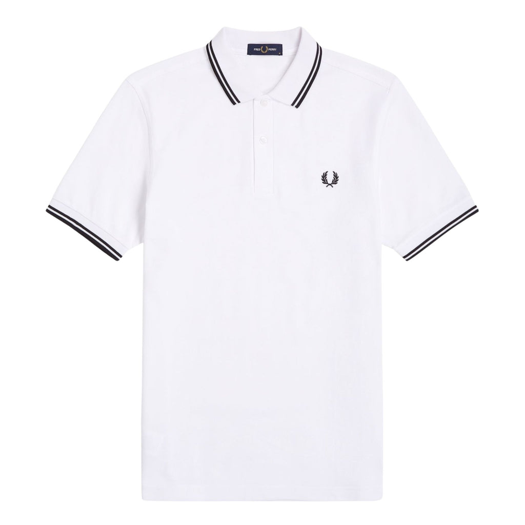 Fred Perry Twin Tipped Polo Shirt - White