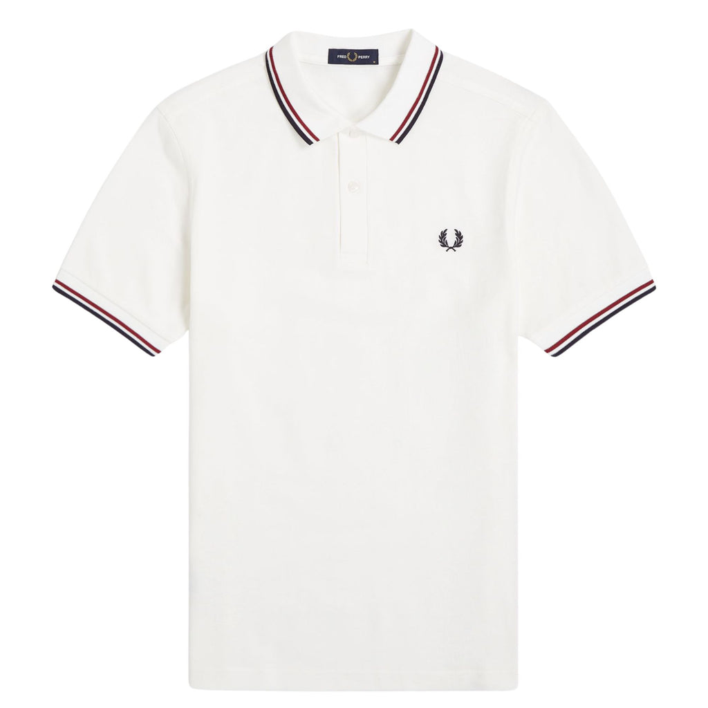 Fred Perry Twin Tipped Polo Shirt - Snow White