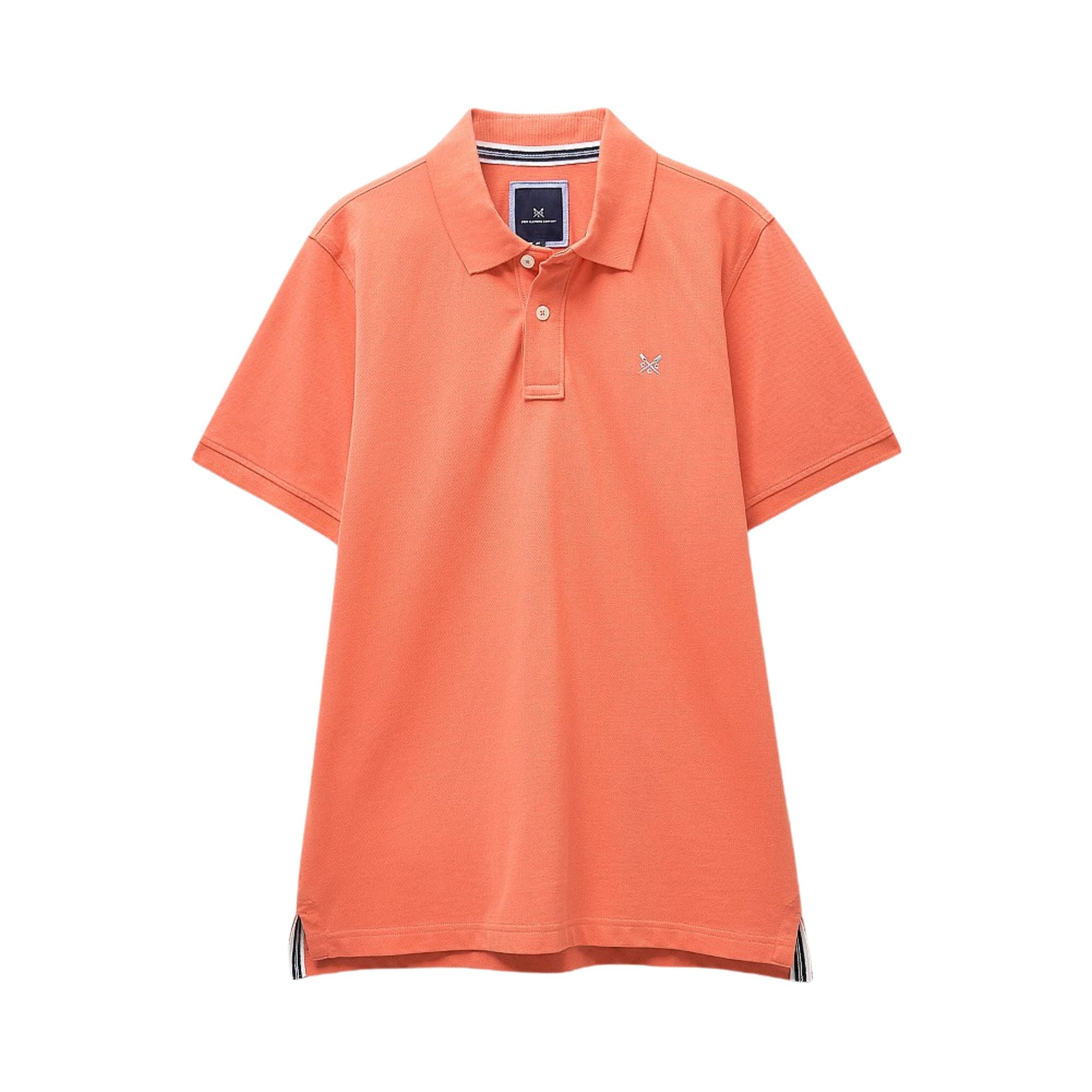 Crew Clothing Classic Cotton Piqué Polo Shirt - Coral Orange