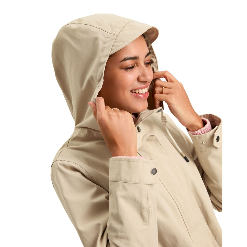 Joules Womens Portwell Neutral Waterproof Raincoat - Neutral
