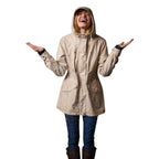 Joules Womens Portwell Neutral Waterproof Raincoat - Neutral
