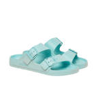 Joules Womens Sunseeker Light Blue EVA Double Buckle Sliders - Light Blue