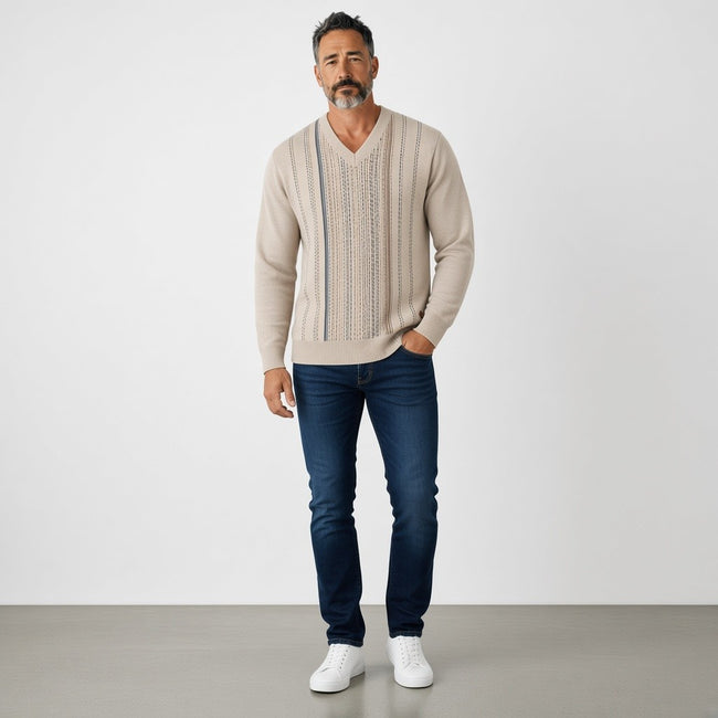 Gabicci M04 Seasonal Jumper - Parchment Main Image