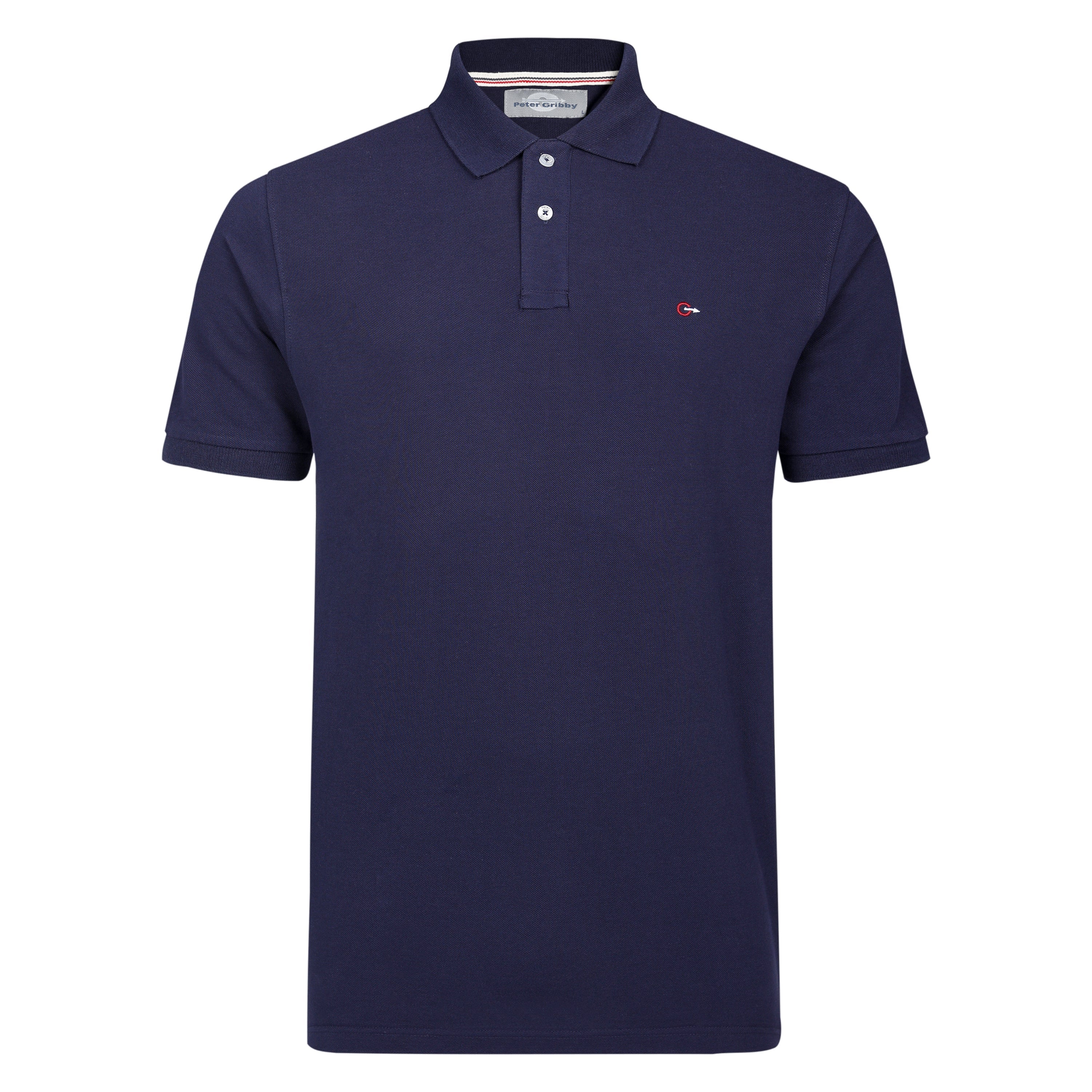 Peter Gribby Cotton Pique Polo Shirt - Navy