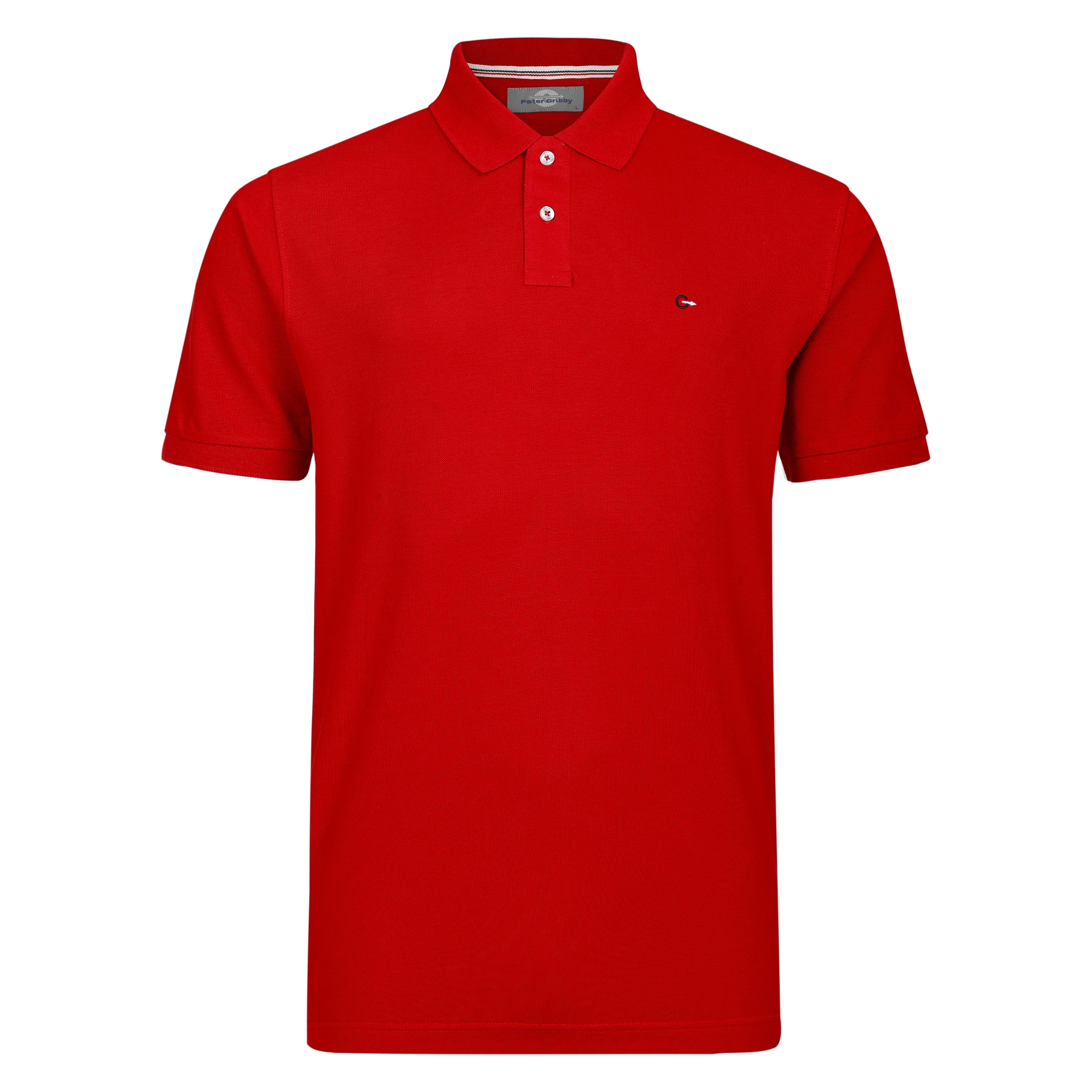 Peter Gribby Cotton Pique Polo Shirt - Red