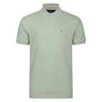 Peter Gribby Short Sleeve Melange Pique Polo Shirt - Pistachio