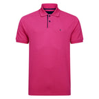 Peter Gribby Short Sleeve Solid Colour Pique Polo - Magenta