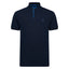 Peter Gribby Short Sleeve Solid Colour Pique Polo - Navy
