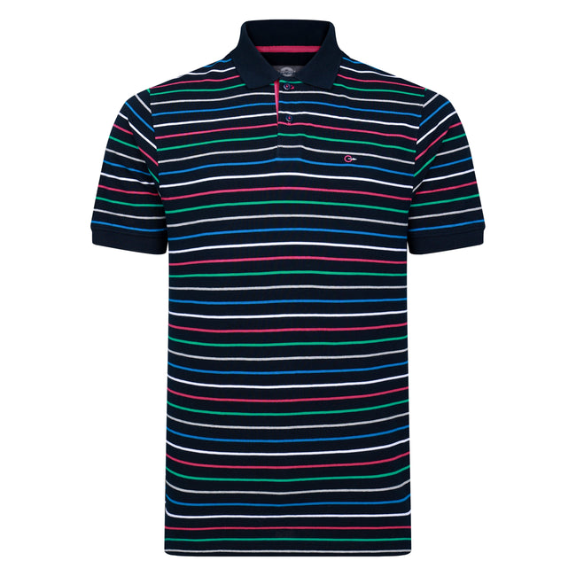 Peter Gribby Striped Polo Hover Image