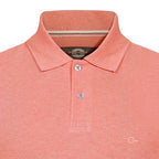 Peter Gribby Short Sleeve Melange Pique Polo - Apricot